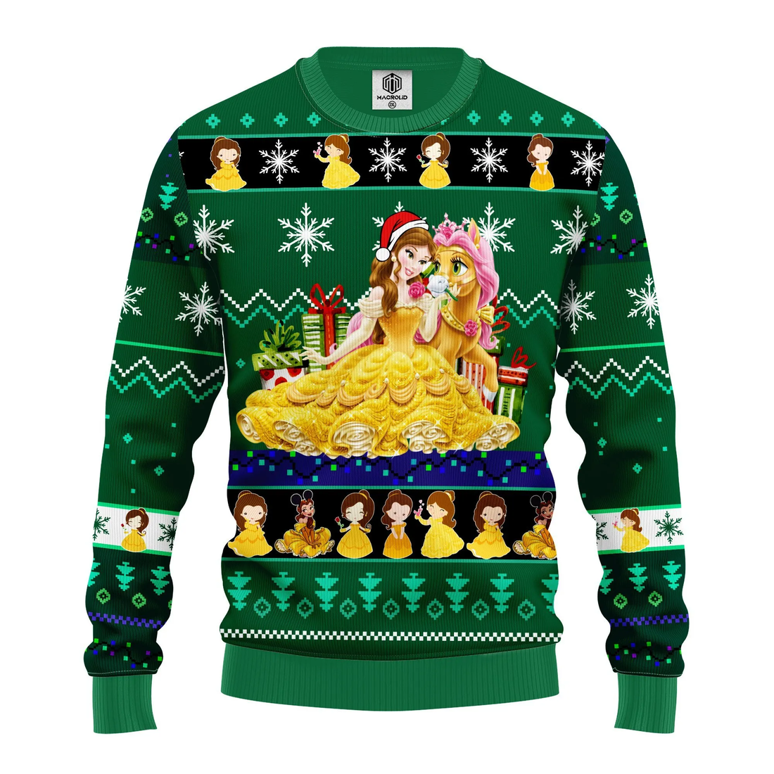 Belle Princess Beauty And The Beast Disney Ugly Christmas Sweater 347
