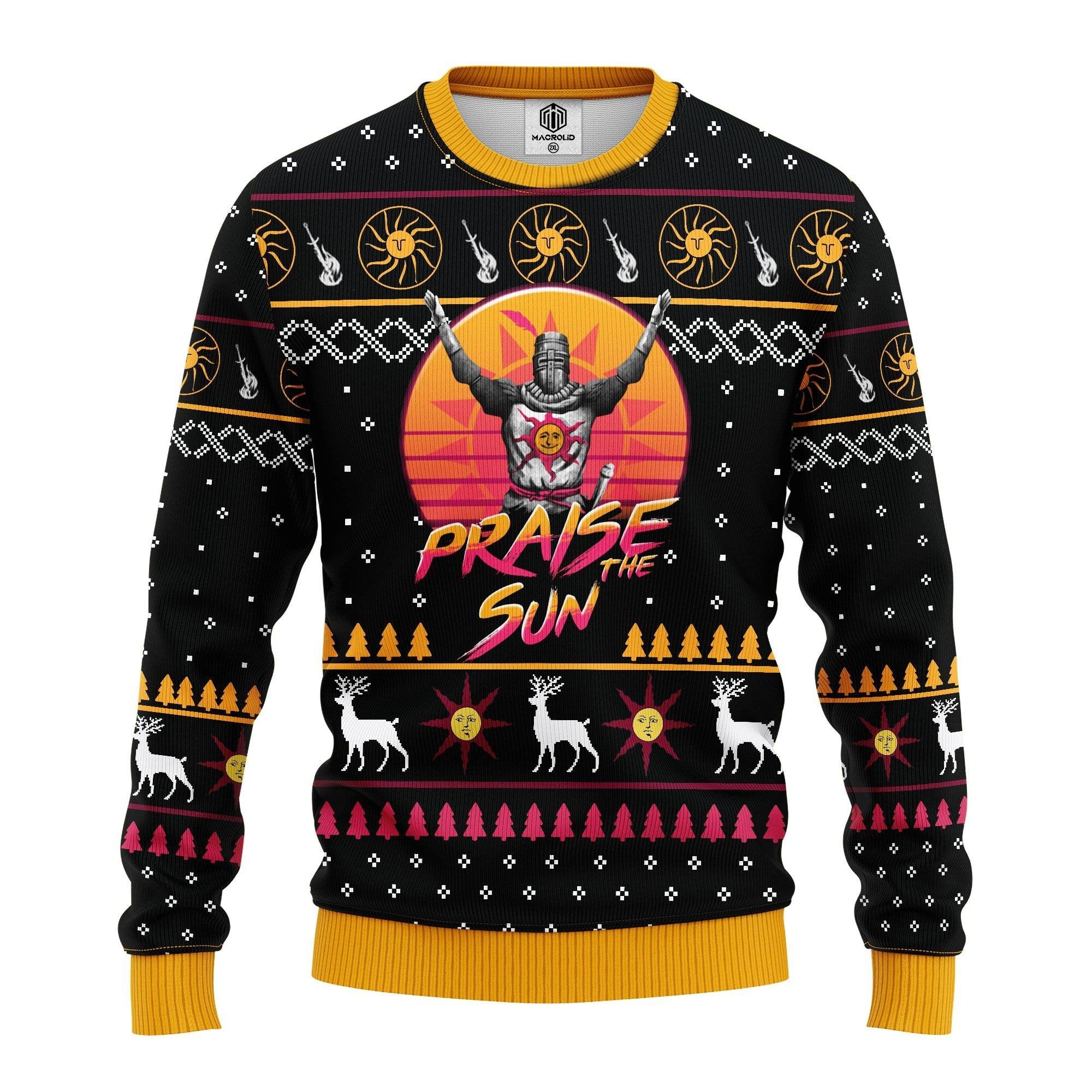 Dark Souls Praise The Sun Ugly Christmas Sweater 297