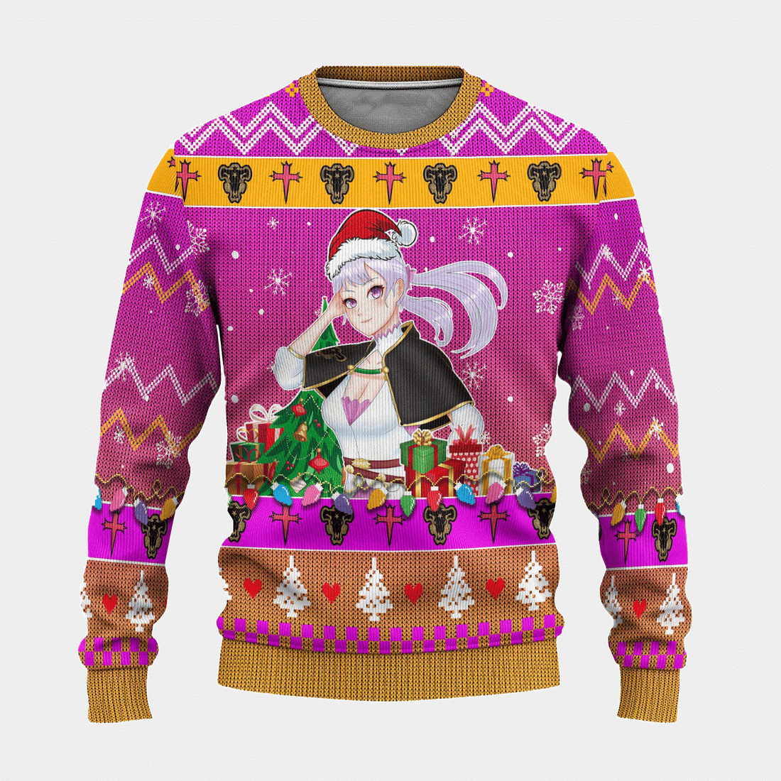 Black Clover Anime Noelle Silva 16 Ugly Sweater Gifts, Black Clover Anime Gift Fan Ugly Sweater