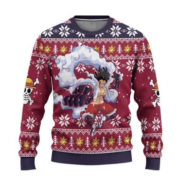 One Piece Anime Monkey D. Luffy 33 Ugly Sweater, One Piece Anime Gift Fan Ugly Sweater 285