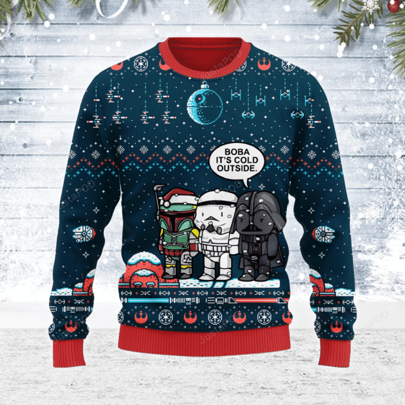 Boba Fett It's Cold Outside Ugly Christmas Sweater, All Over Print Sweatshirt