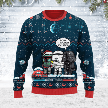 Boba Fett It's Cold Outside Ugly Christmas Sweater, All Over Print Sweatshirt