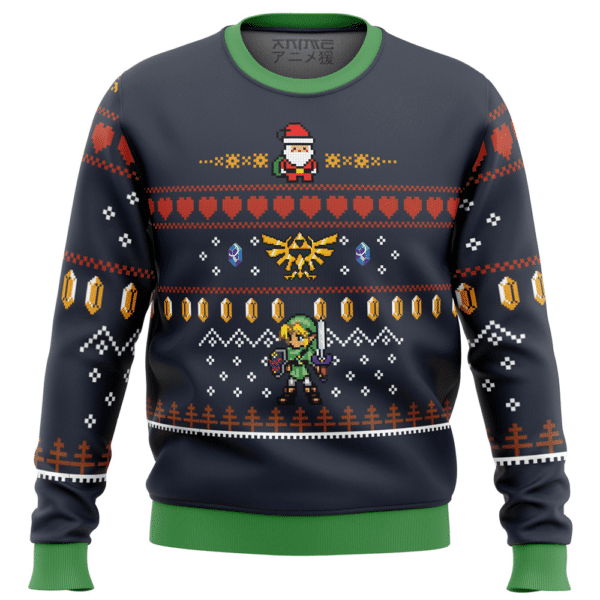 Zelda Santa Link The Legend Of Zelda Ugly Sweater Gifts, The Legend Of Zelda Gift Fan Ugly Sweater 928