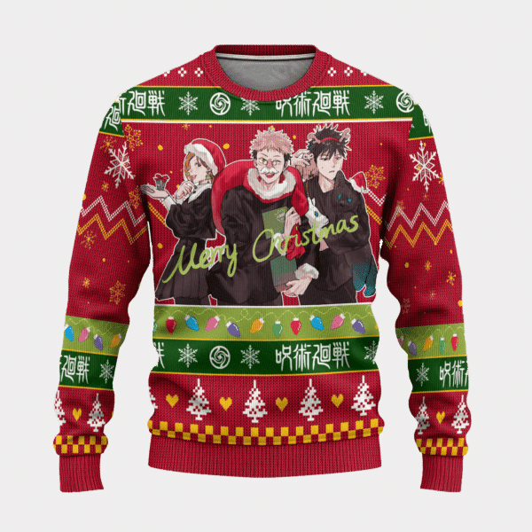 Jujutsu Kaisen Anime Christmas 13 Ugly Sweater Gifts, Jujutsu Kaisen Anime Gift Fan Ugly Sweater 553