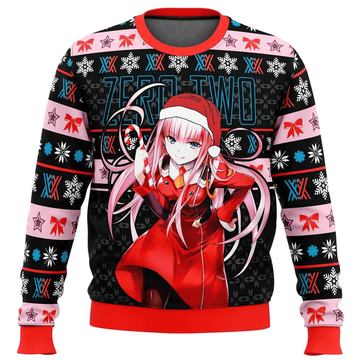 Darling In The Franxx Anime Zero Two 4 Ugly Sweater Gifts, Darling In The Franxx Anime Gift Fan Ugly Sweater