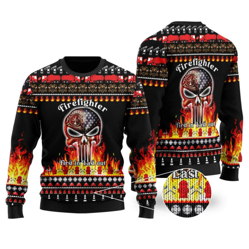 Firefighter Ugly Christmas Sweater