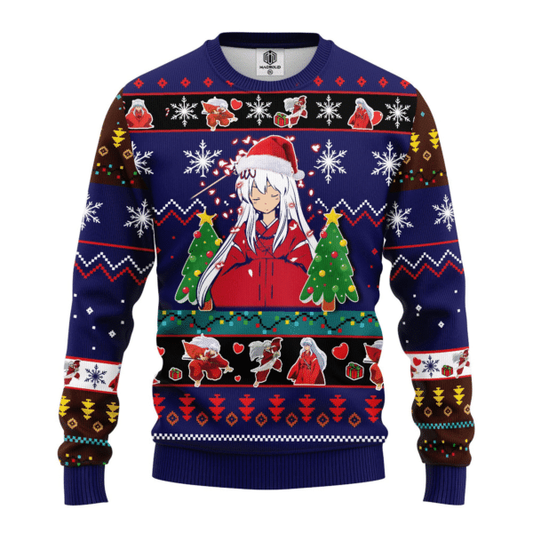 Inuyasha Anime 5 Ugly Sweater Gifts, Inuyasha Anime Gift Fan Ugly Sweater 881