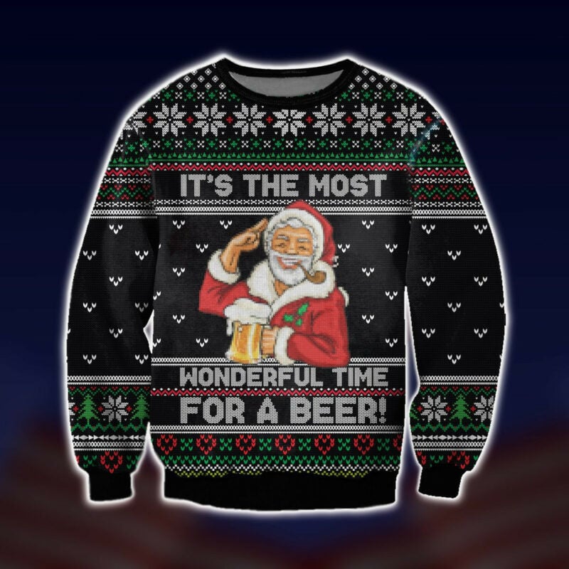 It's The Most Wonderful Time For Beer Ugly Christmas Sweater