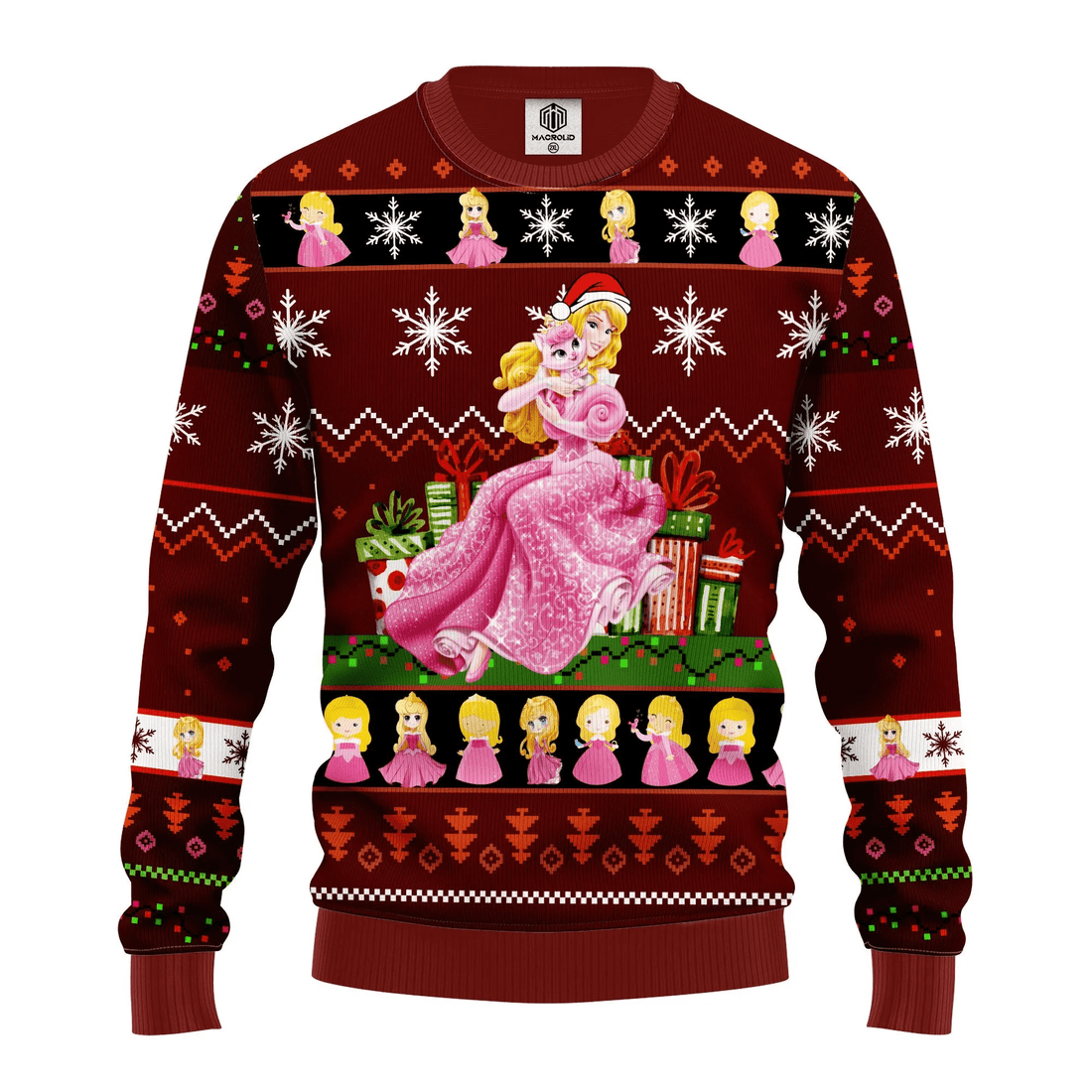 Aurora Disney Princess Merry Xmas Gift Ugly Christmas Sweater 336