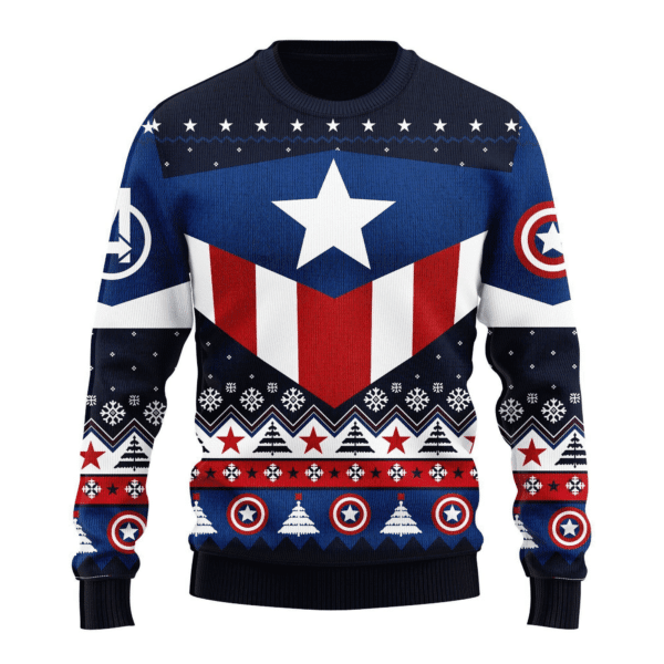 Captain America 1 Ugly Sweater Gifts, Captain America Gift Fan Ugly Sweater 356