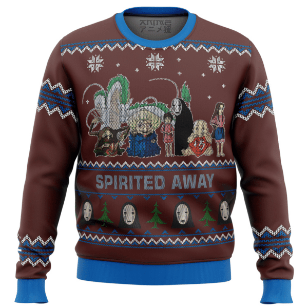 Studio Ghibli Spirited Away 2 Ugly Sweater Gifts, Studio Ghibli Spirited Away Gift Fan Ugly Sweater 942