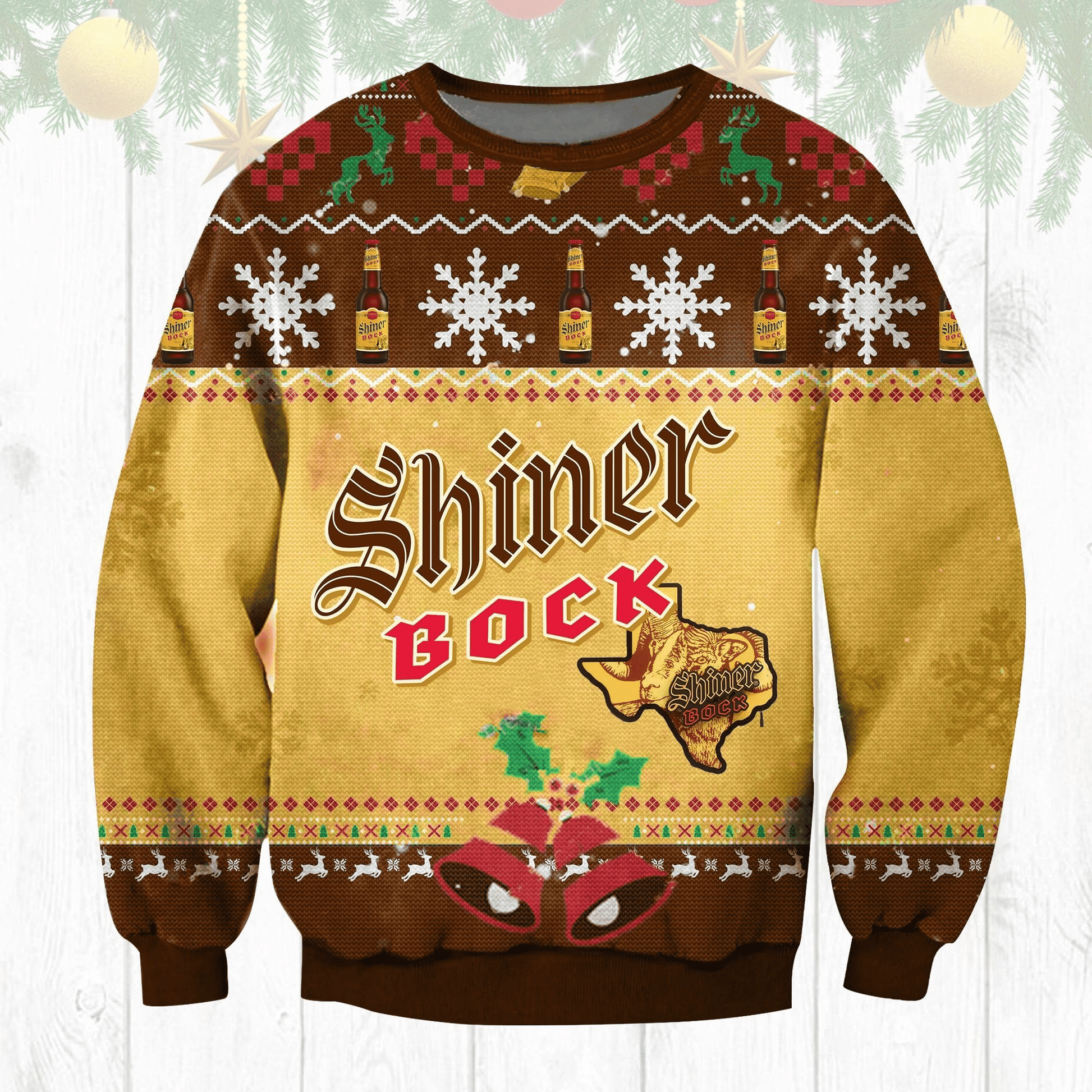 Shiner Bock Texas Beer Ugly Sweater Gifts, Shiner Bock Texas Beer Gift Fan Ugly Sweater