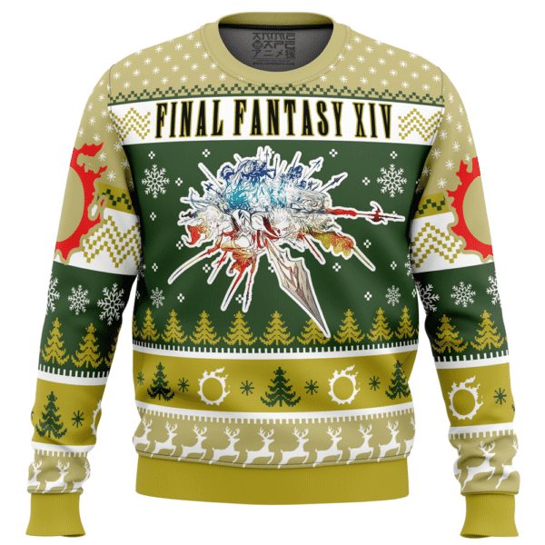 Final Fantasy Xiv Ugly Sweater Gifts, Final Fantasy Xiv Gift Fan Ugly Sweater 390