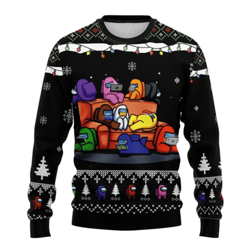 Among Us 10 Ugly Sweater Gifts, Among Us Gift Fan Ugly Sweater 130
