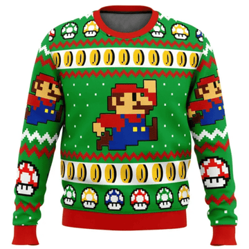 Super Mario Nintendo 8 Ugly Sweater Gifts, Sonic Super Mario Nintendo Gift Fan Ugly Sweater 202