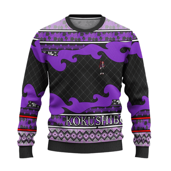 Demon Slayer Kimetsu No Yaiba Anime Kokushibo 52 Ugly Sweater Gifts, Demon Slayer Anime Gift Fan Ugly Sweater 722