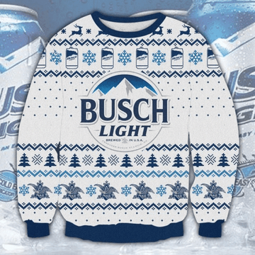 Busch Light Beer 10 Ugly Sweater Gifts, Busch Beer Gift Fan Ugly Sweater