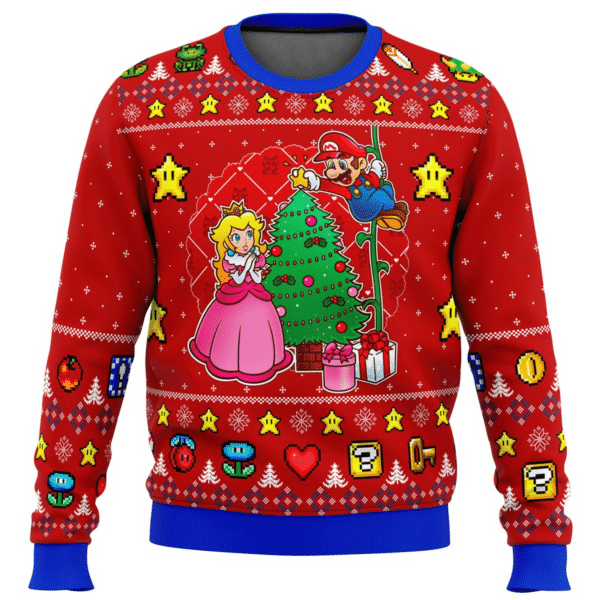 Super Mario Nintendo 5 Ugly Sweater Gifts, Super Mario Nintendo Gift Fan Ugly Sweater 570