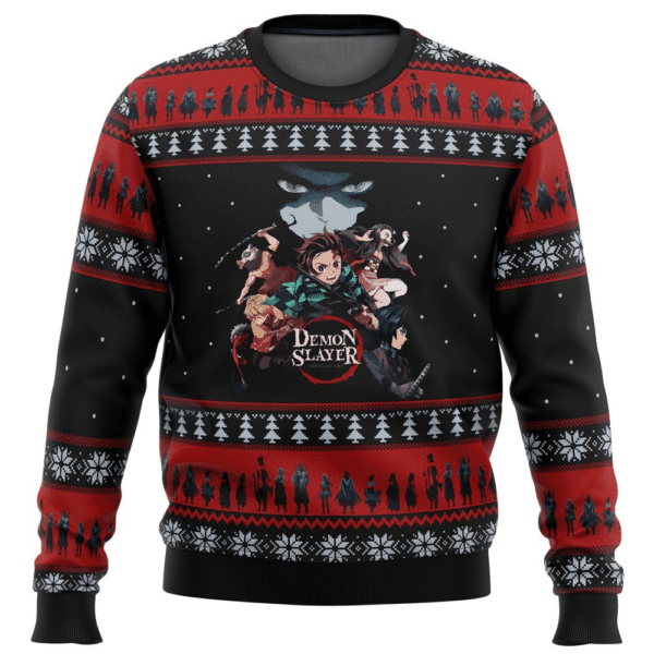 Demon Slayer Kimetsu No Yaiba Anime Kamado Tanjiro 19 Ugly Sweater Gifts, Demon Slayer Anime Gift Fan Ugly Sweater 481