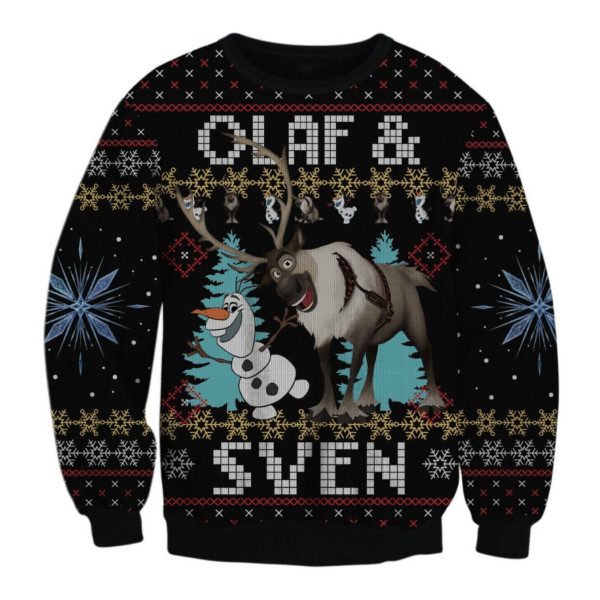 Frozen Olaf Sven 1 Ugly Sweater Gifts, Frozen Gift Fan Ugly Sweater 204