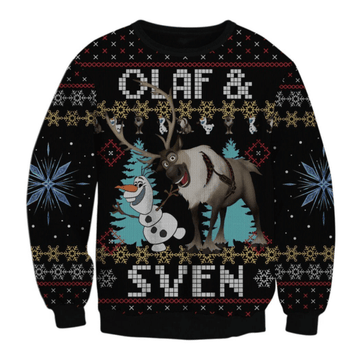 Frozen Olaf Sven 1 Ugly Sweater Gifts, Frozen Gift Fan Ugly Sweater 204