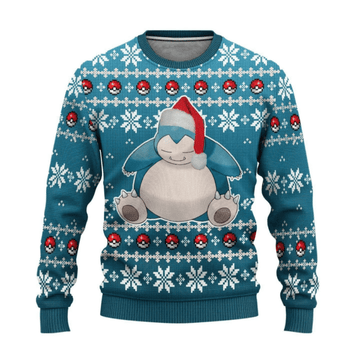 Pokemon Anime Snorlax 20 Ugly Sweater Gifts, Pokemon Anime Gift Fan Ugly Sweater 92