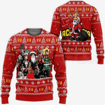My Hero Academia Anime 13 Ugly Sweater Gifts, My Hero Academia Anime Gift Fan Ugly Sweater 839