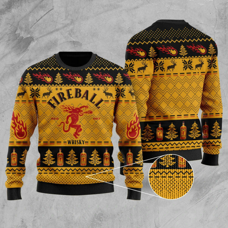Fireball Cinnamon Ugly Christmas Sweater