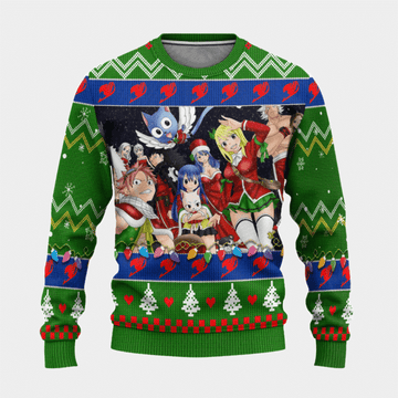 Fairy Tail Anime Christmas 6 Ugly Sweater Gifts, Fairy Tail Anime Gift Fan Ugly Sweater 867