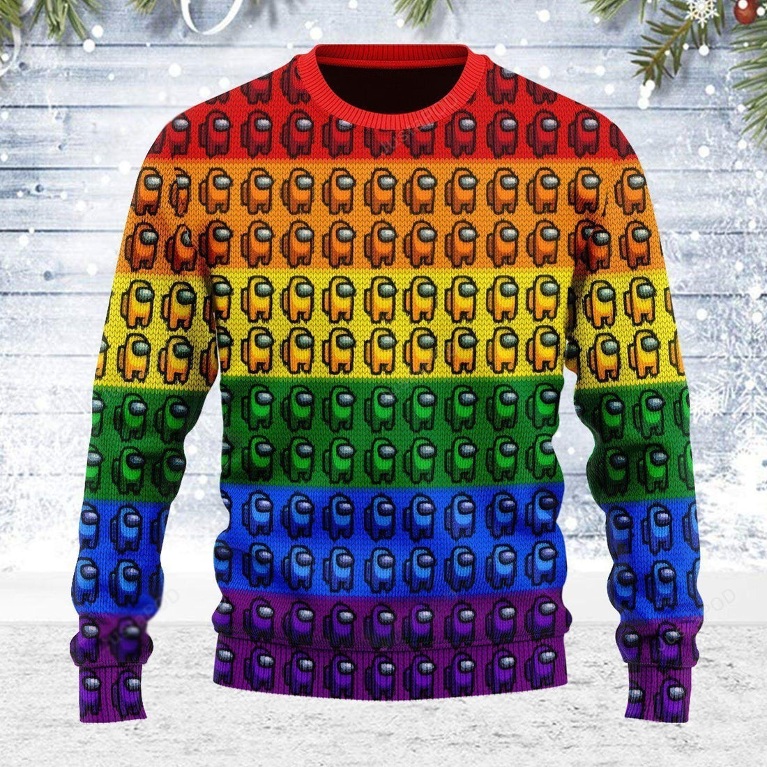 Among Us Gay Pride Ugly Sweater, Among Us Gay Pride Christmas Sweater, Among Us Gift, Among Us Shirt