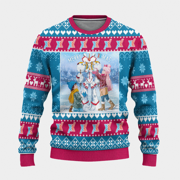 Darling In The Franxx Anime 3 Ugly Sweater Gifts, Darling In The Franxx Anime Gift Fan Ugly Sweater 605
