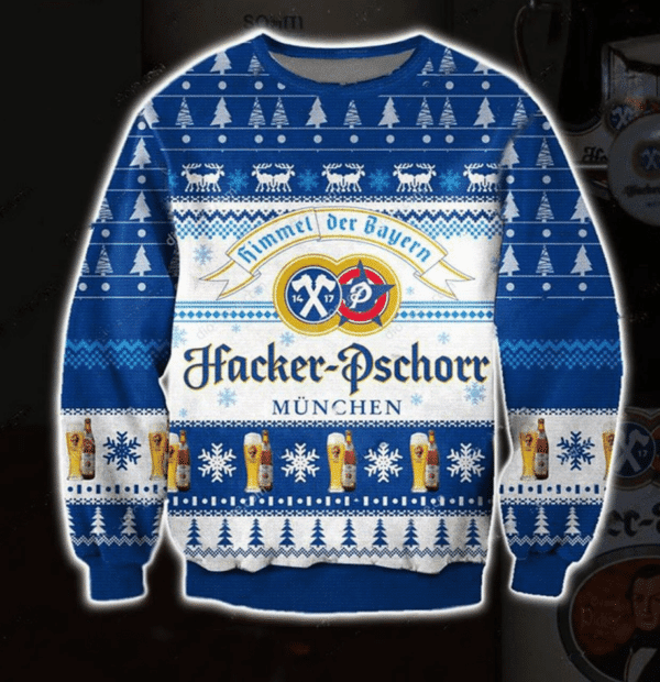 Hacker Pschorr Beer Ugly Sweater Gifts, Hacker Pschorr Beer Gift Fan Ugly Sweater 945