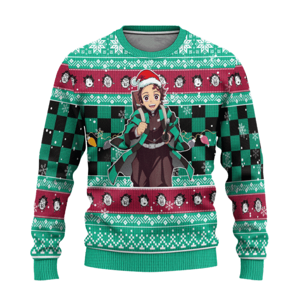 Demon Slayer Kimetsu No Yaiba Anime Kamado Tanjiro 22 Ugly Sweater Gifts, Demon Slayer Anime Gift Fan Ugly Sweater 565