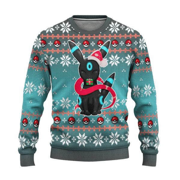 Pokemon Anime Umbreon 44 Ugly Sweater Gifts, Pokemon Anime Gift Fan Ugly Sweater 276