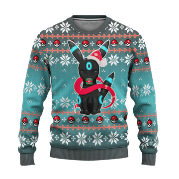 Pokemon Anime Umbreon 44 Ugly Sweater Gifts, Pokemon Anime Gift Fan Ugly Sweater 276