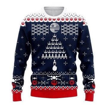 Star Wars Fight Ship Ugly Sweater Gifts, Star Wars Gift Fan Ugly Sweater 21