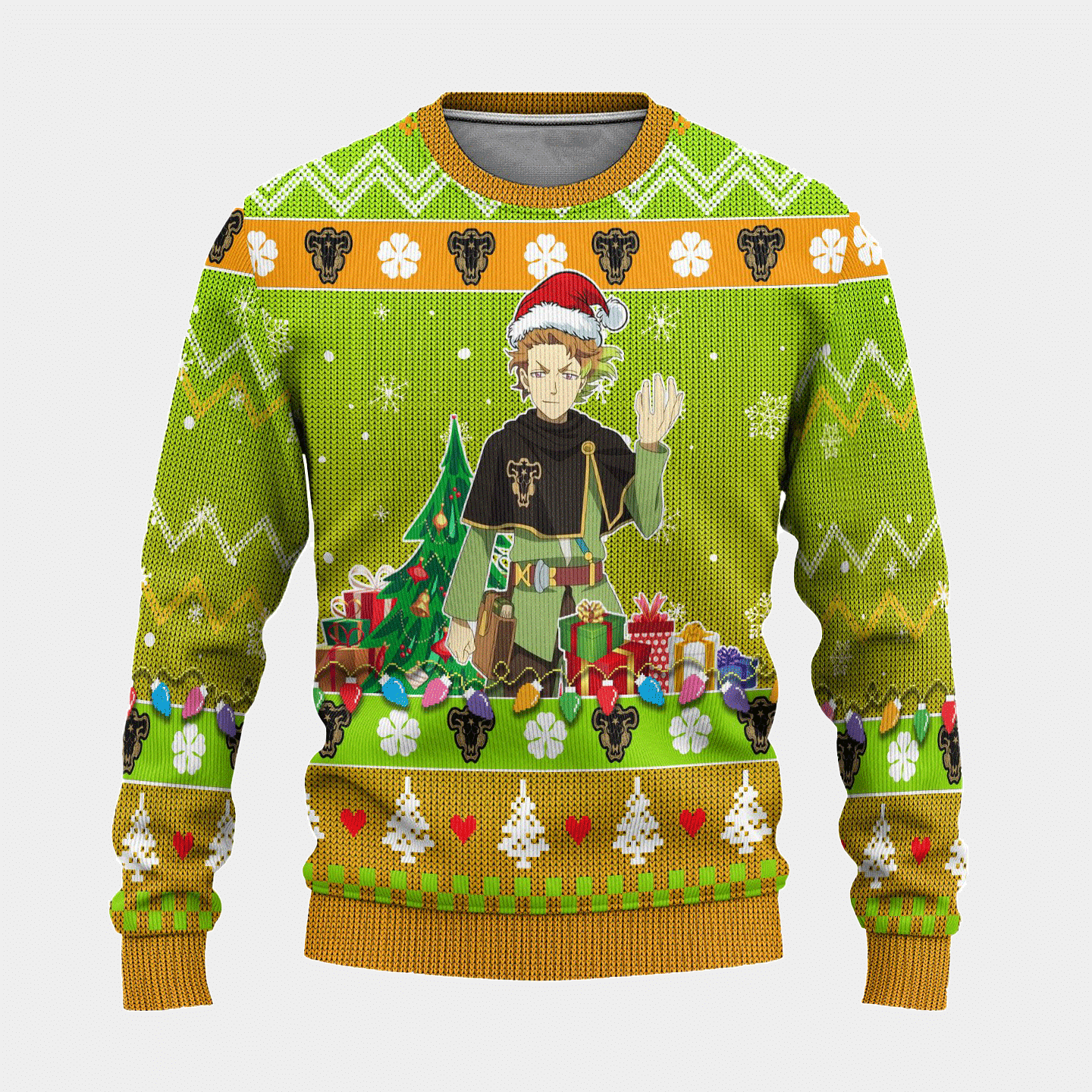 Black Clover Anime Finral Roulacase 21 Ugly Sweater Gifts, Black Clover Anime Gift Fan Ugly Sweater