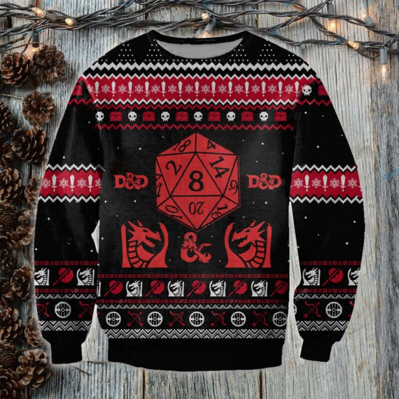 Merry Christmas Gift Lord Of The Rings Dragon Sweater