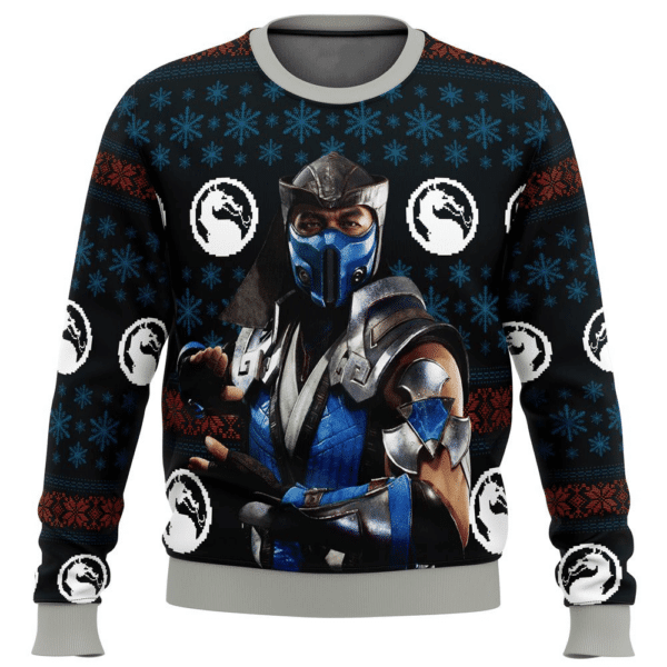 Mortal Kombat Sub Zero Ugly Sweater Gifts, Mortal Kombat Gift Fan Ugly Sweater 46