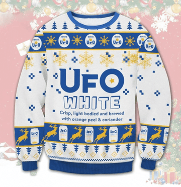 Ufo White Beer Ugly Sweater Gifts, Ufo White Beer Gift Fan Ugly Sweater 660
