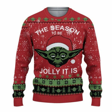 The Mandalorian Starwars Ugly Sweater, The Mandalorian Starwars Christmas Gift, The Mandalorian The Season To Be Jolly It Is Shirt 810