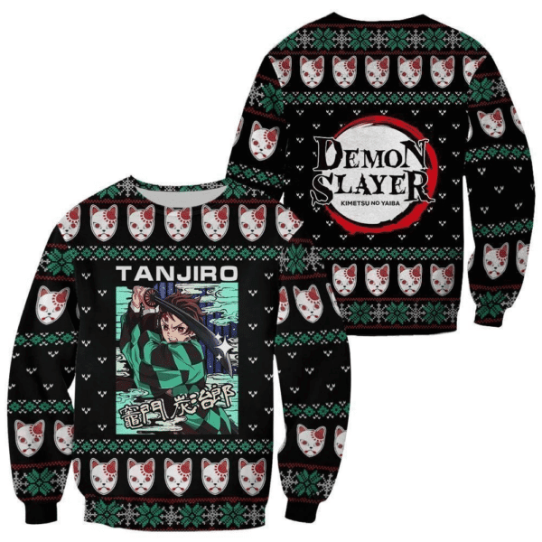 Demon Slayer Kimetsu No Yaiba Anime Kamado Tanjiro 21 Ugly Sweater, Demon Slayer Anime Gift Fan Ugly Sweater 454