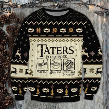 Lotr Taters Potatoes Christmas Sweater