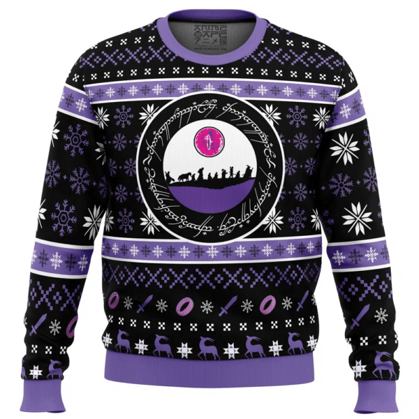 Ring Language The Lord Of The Rings Ugly Sweater Gifts, Ring Language The Lord Of The Rings Gift Fan Ugly Sweater 224
