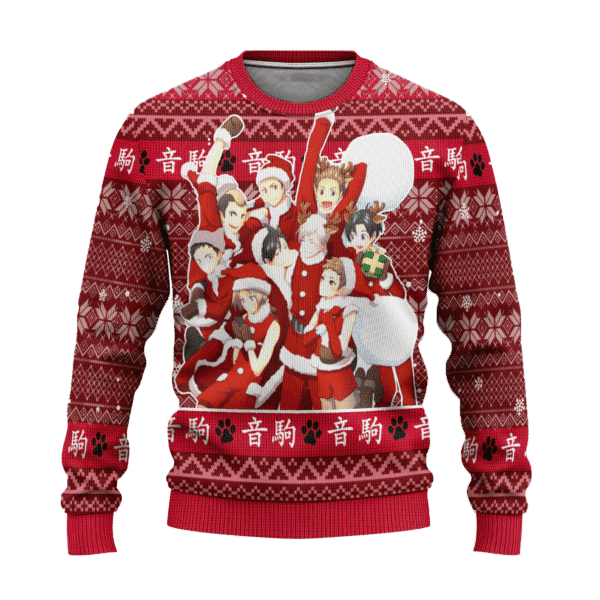 Haikyuu Anime Nekoma High 16 Ugly Sweater Gifts, Haikyuu Anime Gift Fan Ugly Sweater 76