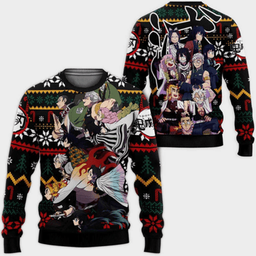 Demon Slayer Kimetsu No Yaiba Anime 46 Ugly Sweater, Demon Slayer Anime Gift Fan Ugly Sweater 59