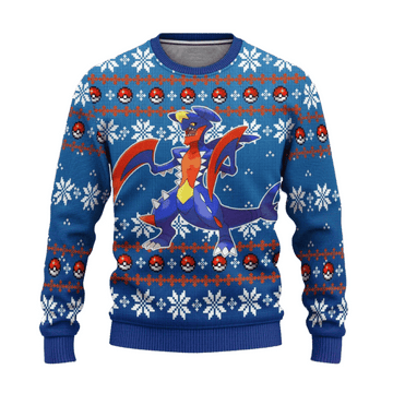 Pokemon Anime Garchomp 55 Ugly Sweater, Pokemon Anime Gift Fan Ugly Sweater 491