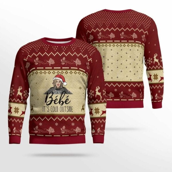 Bebe It's Cold Outside Ugly Sweater, Christmas Gift, Bebe It's Cold Outside Ugly Christmas Sweater 494