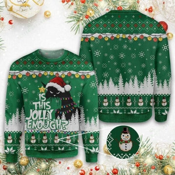 Grumpy Cat Is This Jolly Enough Ugly Sweater, Grumpy Cat Is This Jolly Enough Christmas Shirt 760