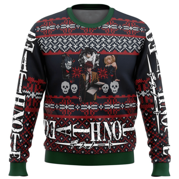 Death Note Anime 3 Ugly Sweater Gifts, Death Note Anime Gift Fan Ugly Sweater 216